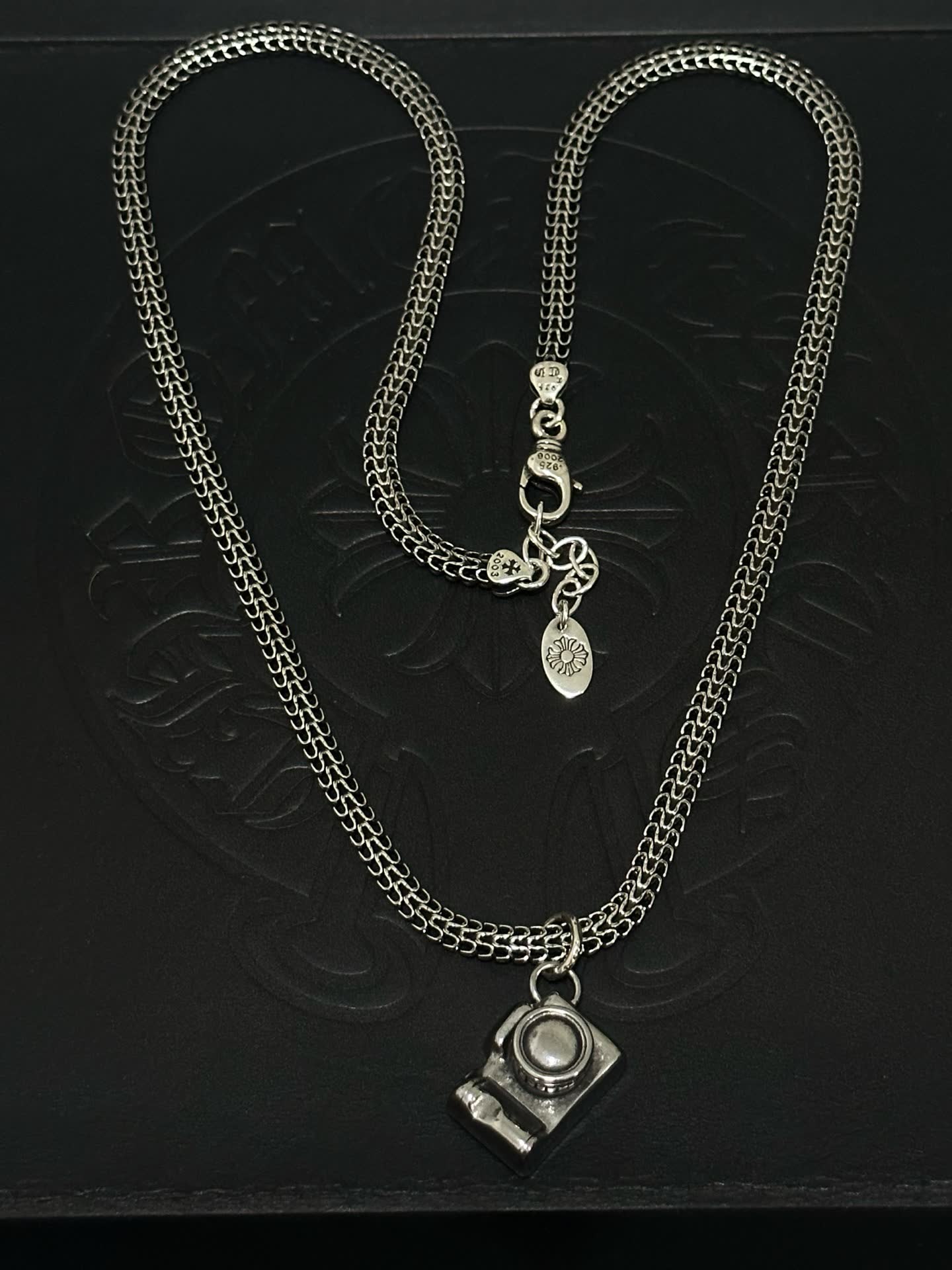 Chrome Hearts Silver Camera Pendant Necklace
